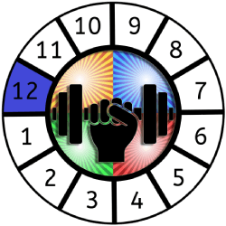 a graphic depicting the 12th house section of the astrological wheel as highlighted